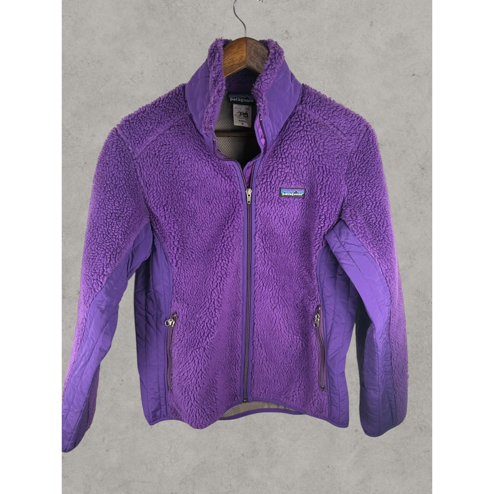 Patagonia Los Gatos Fleece Jacket Womens Medium Purple Full Zip Hybrid Quilted